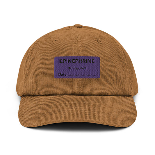 Epinephrine Embroidered Corduroy Hat