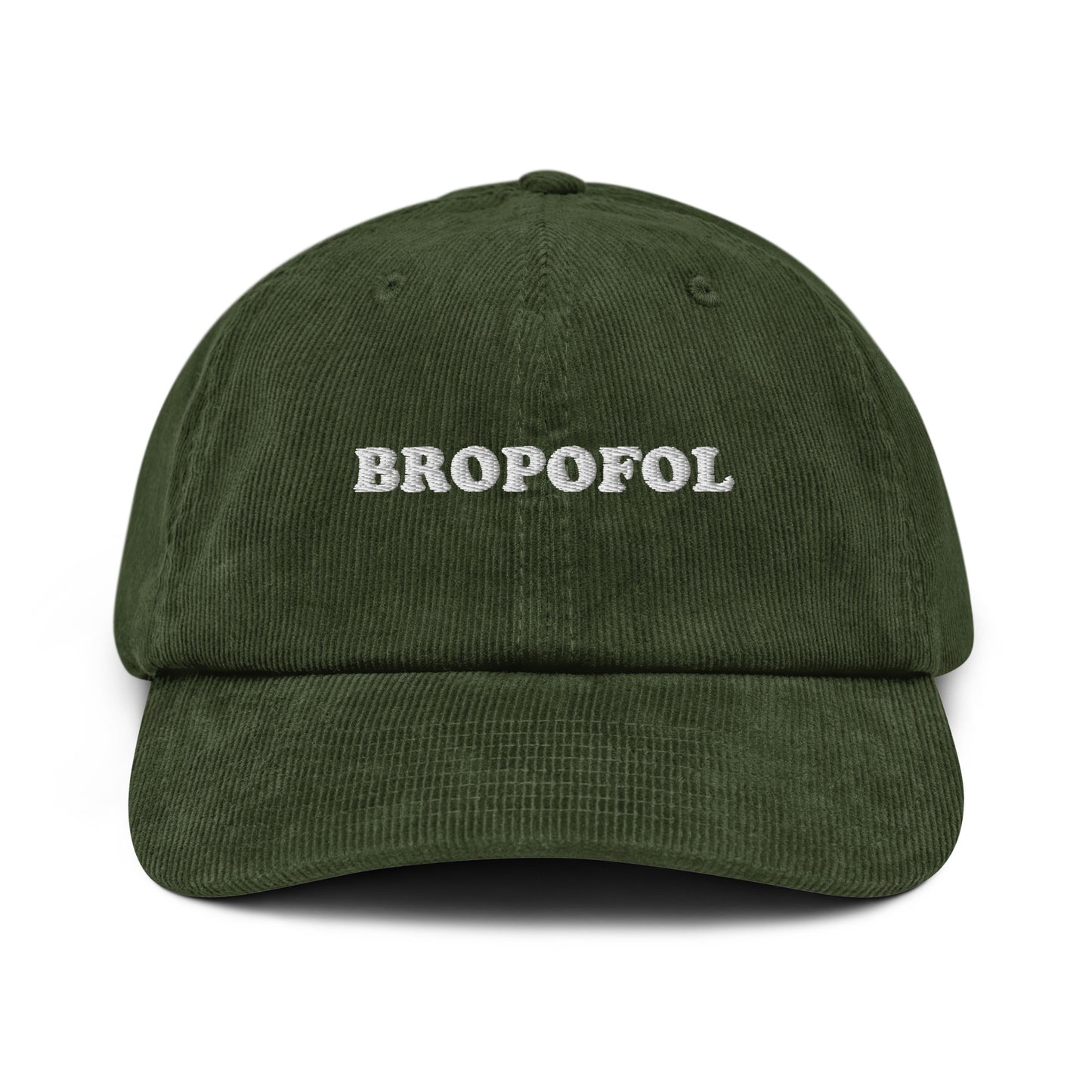 Bropofol Embroidered Corduroy Hat