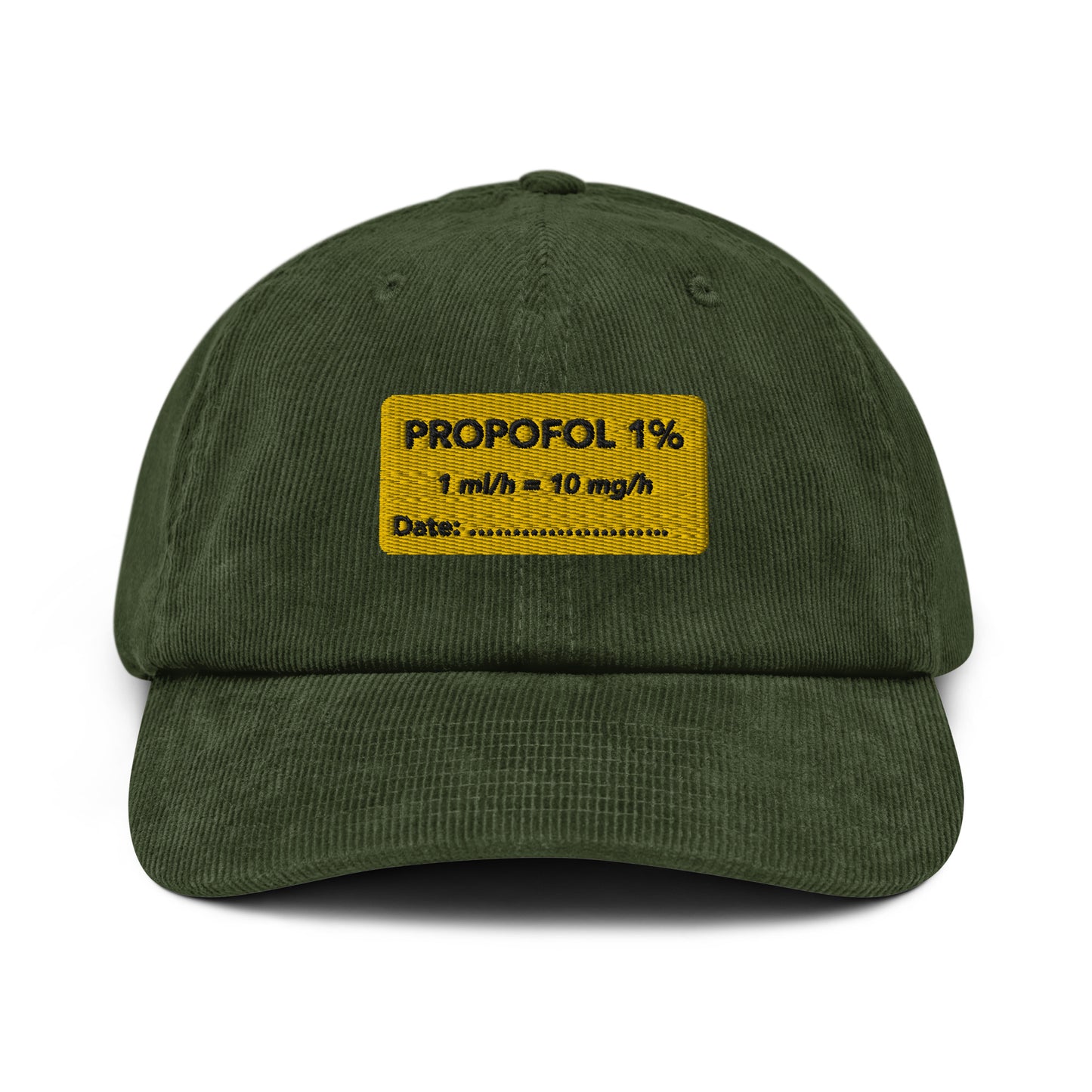 Propofol Embroidered Corduroy Hat