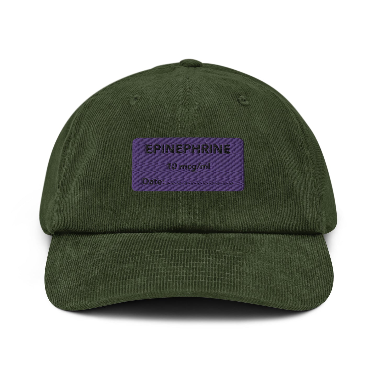 Epinephrine Embroidered Corduroy Hat