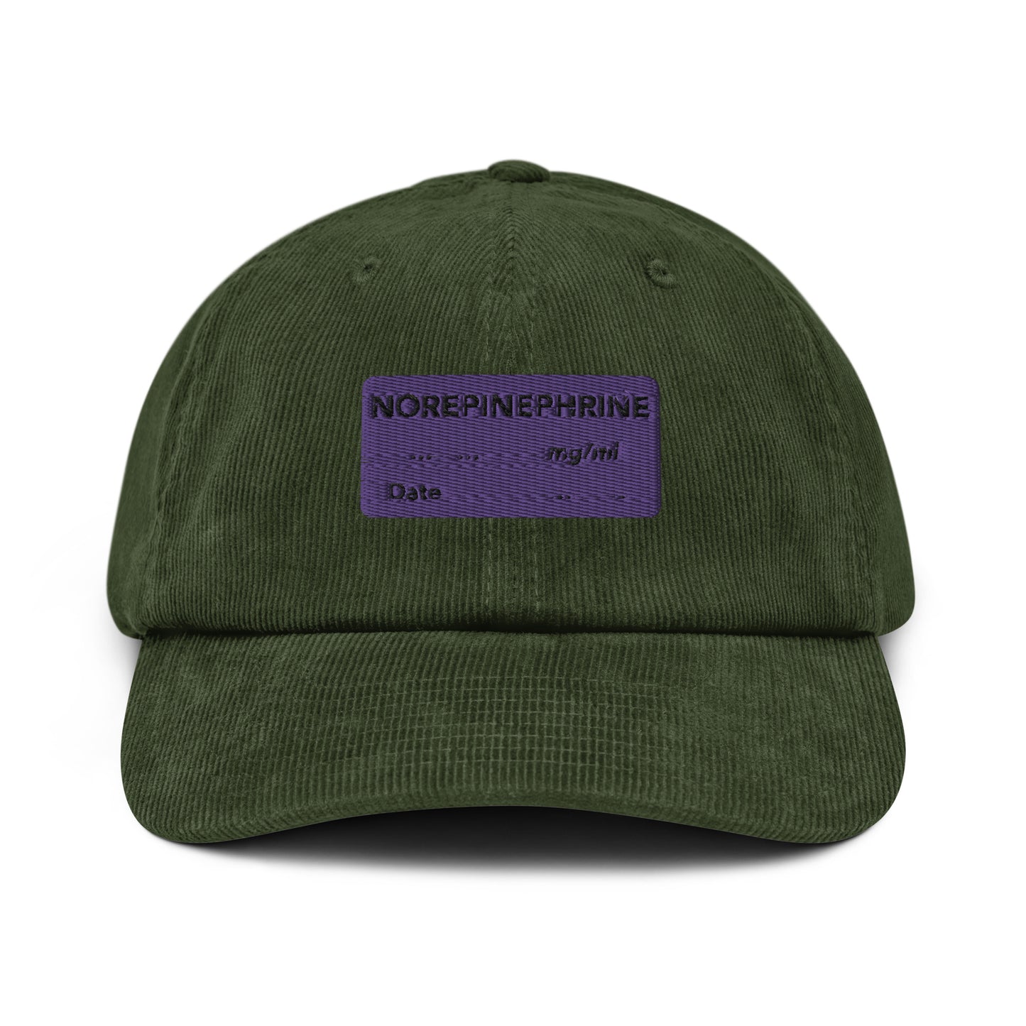 Norepinephrine Embroidered Corduroy Hat