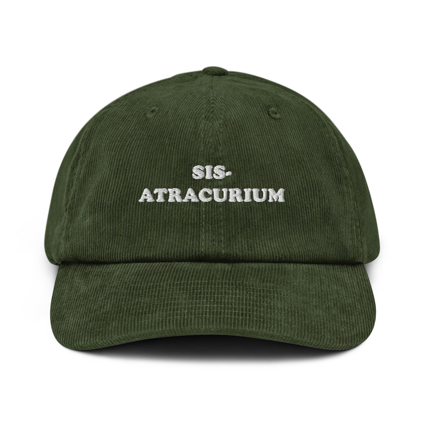 Sis-Atracurium Embroidered Corduroy Hat