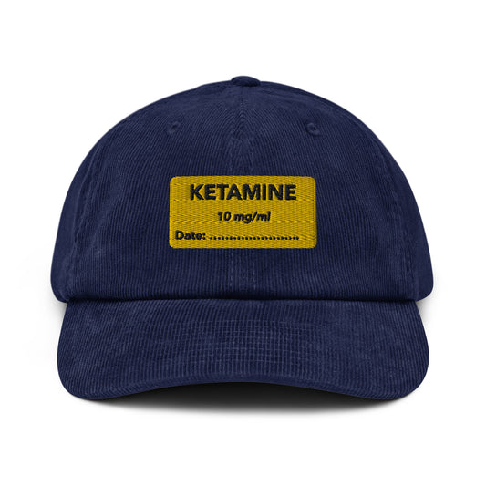 Ketamine Embroidered Corduroy Hat