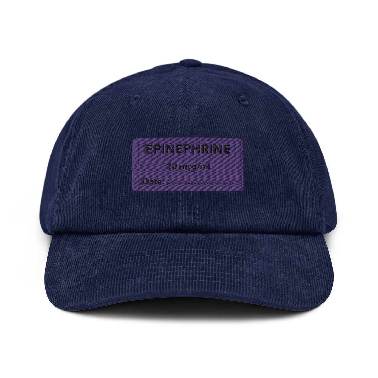 Epinephrine Embroidered Corduroy Hat