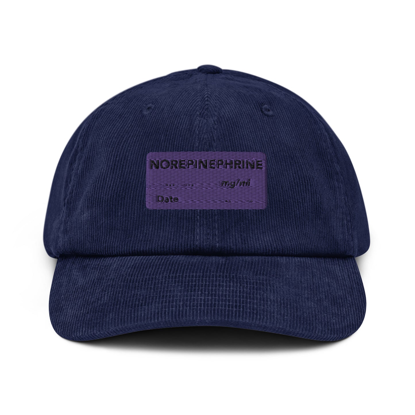 Norepinephrine Embroidered Corduroy Hat