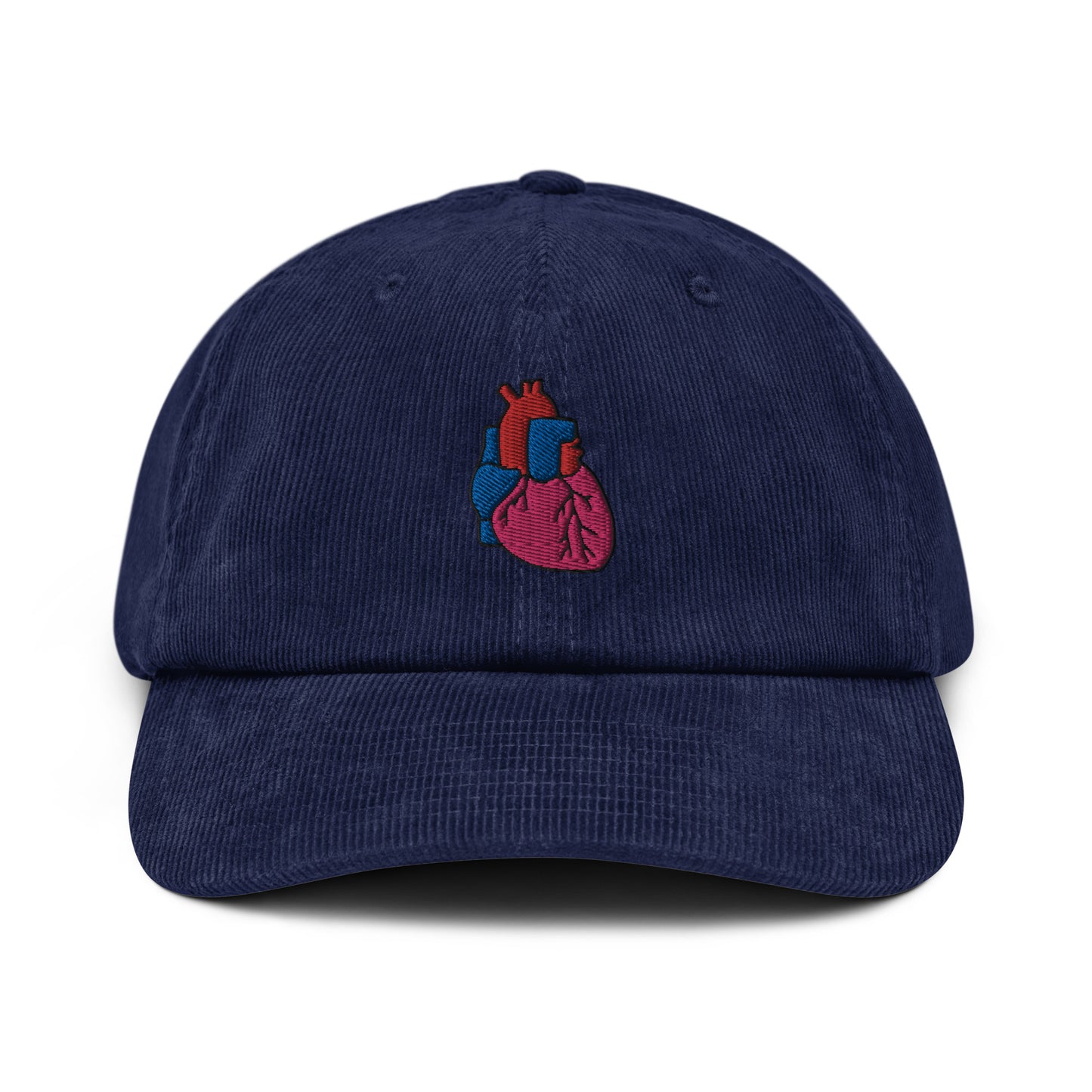 Heart Embroidered Corduroy Hat