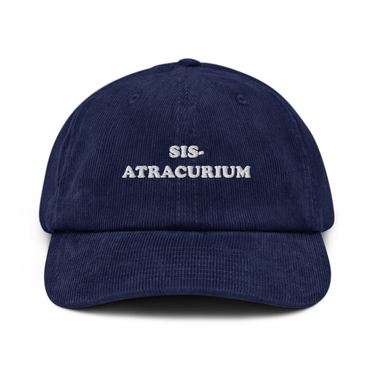 Sis-Atracurium Embroidered Corduroy Hat