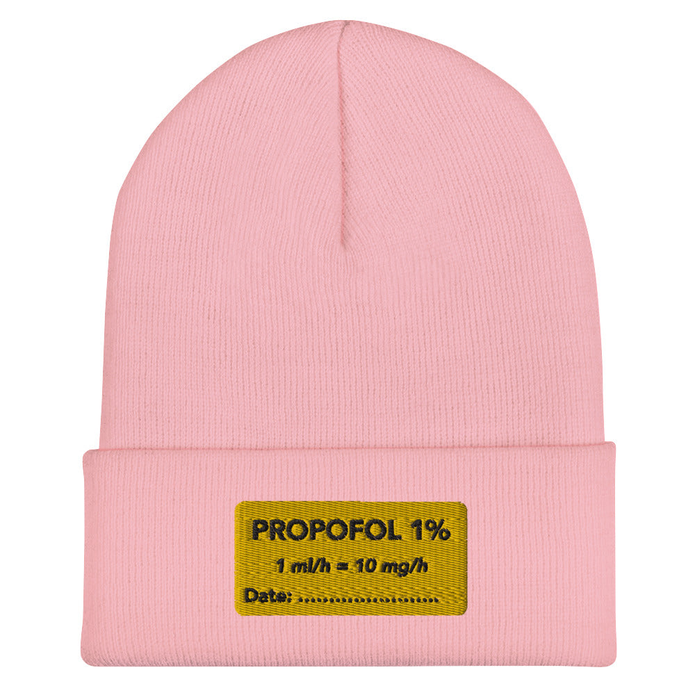 Propofol Embroidered Beanie