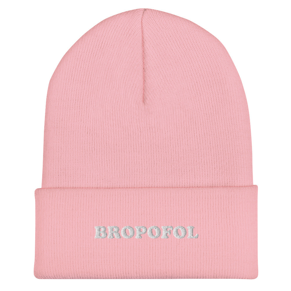 Bropofol Embroidered Beanie