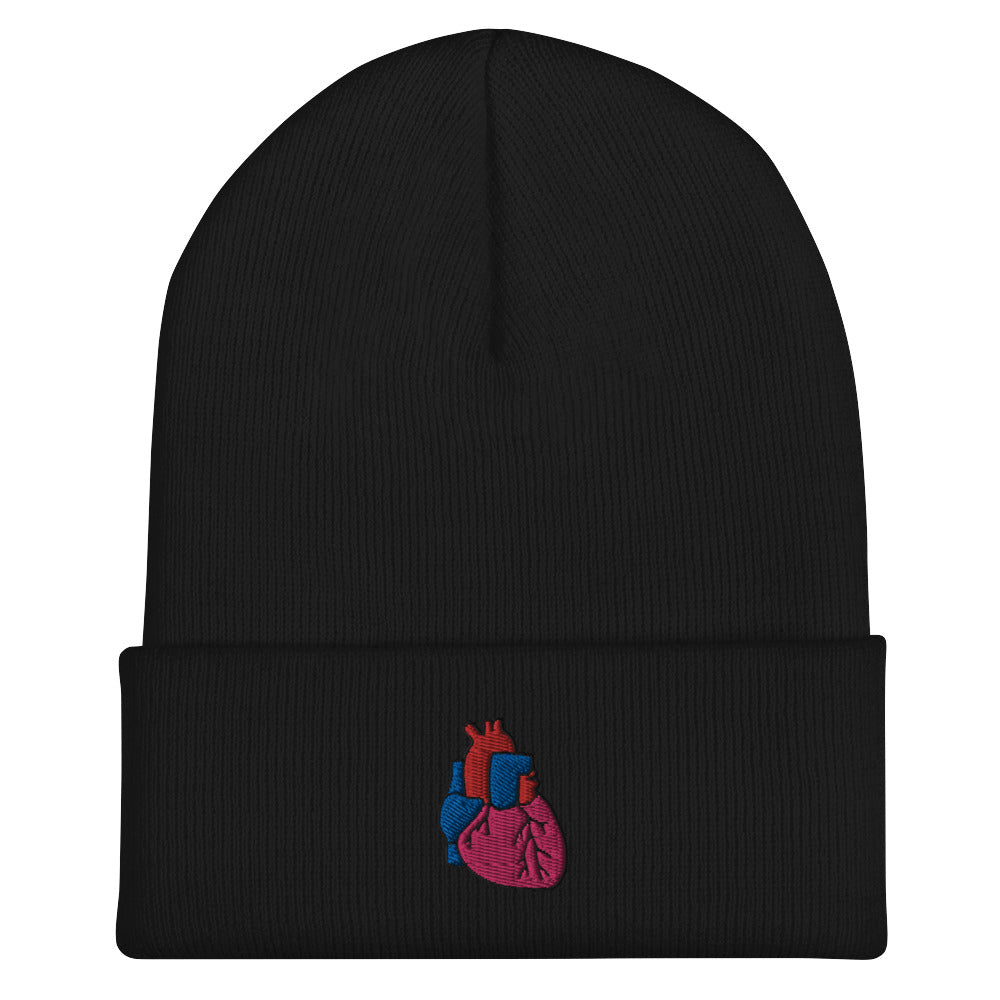 Heart Embroidered Beanie