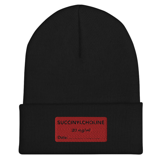 Succinylcholine Embroidered Beanie