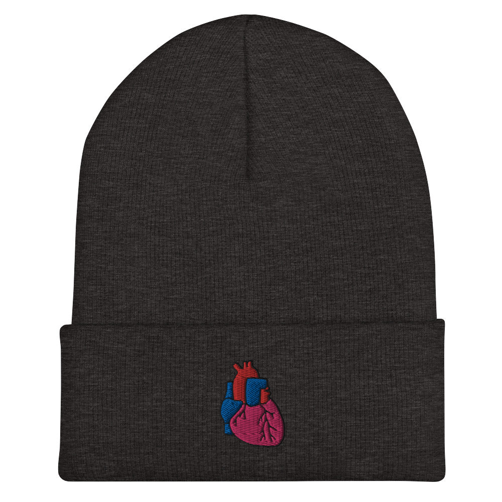 Heart Embroidered Beanie