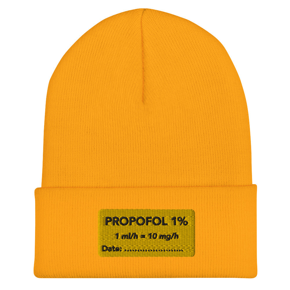 Propofol Embroidered Beanie