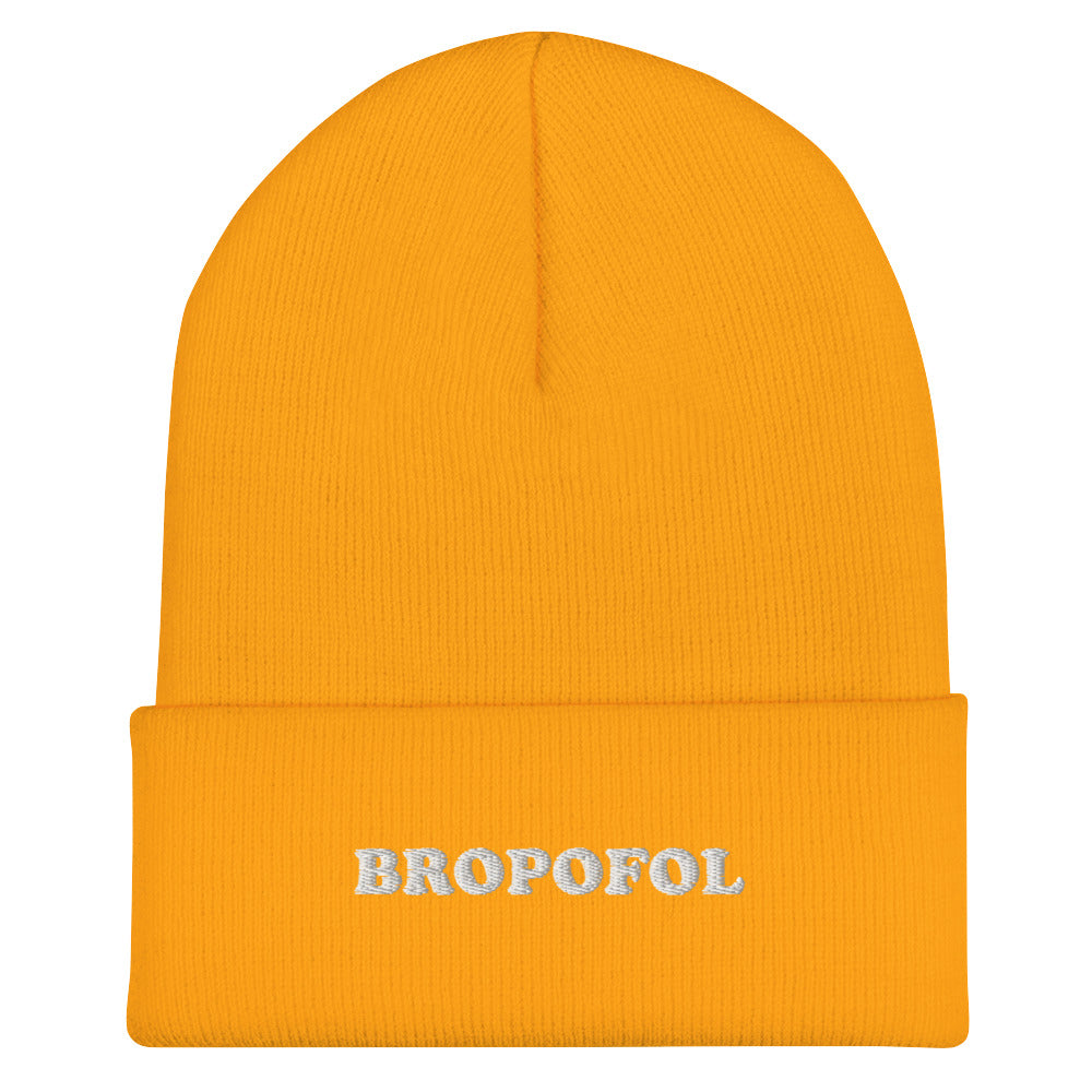 Bropofol Embroidered Beanie