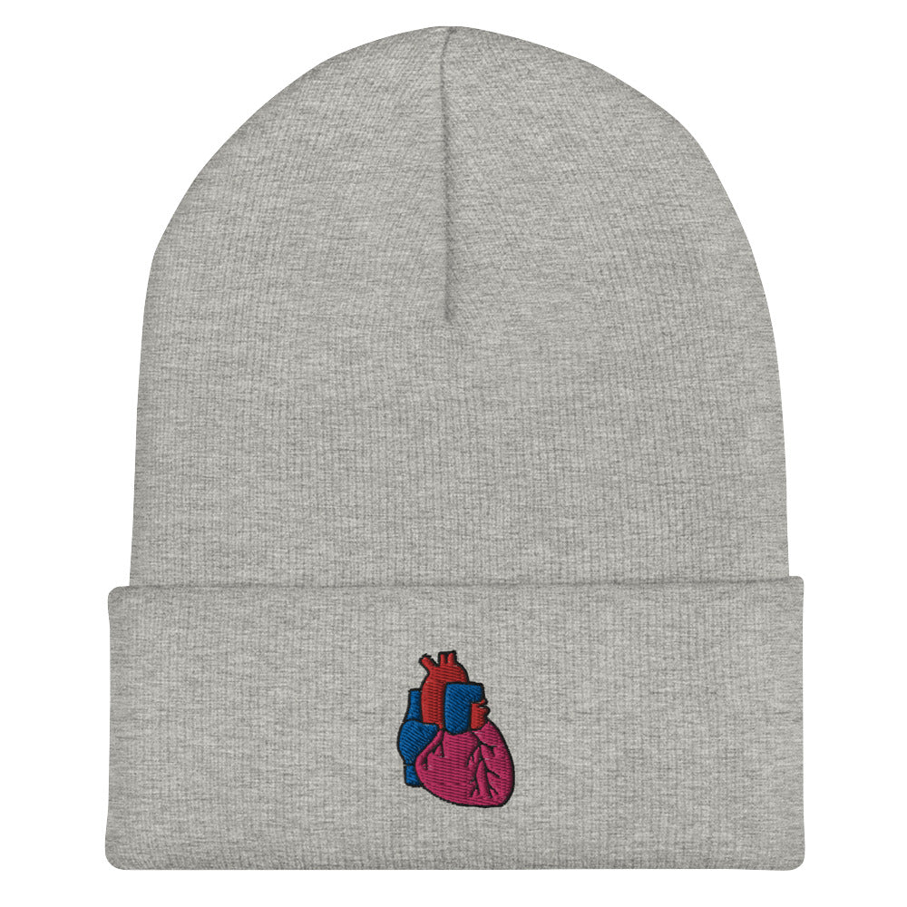 Heart Embroidered Beanie