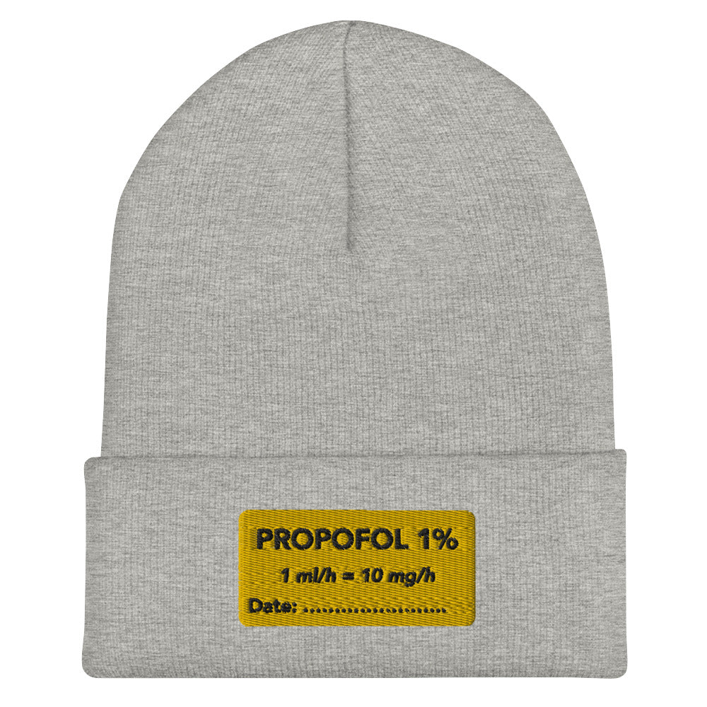 Propofol Embroidered Beanie