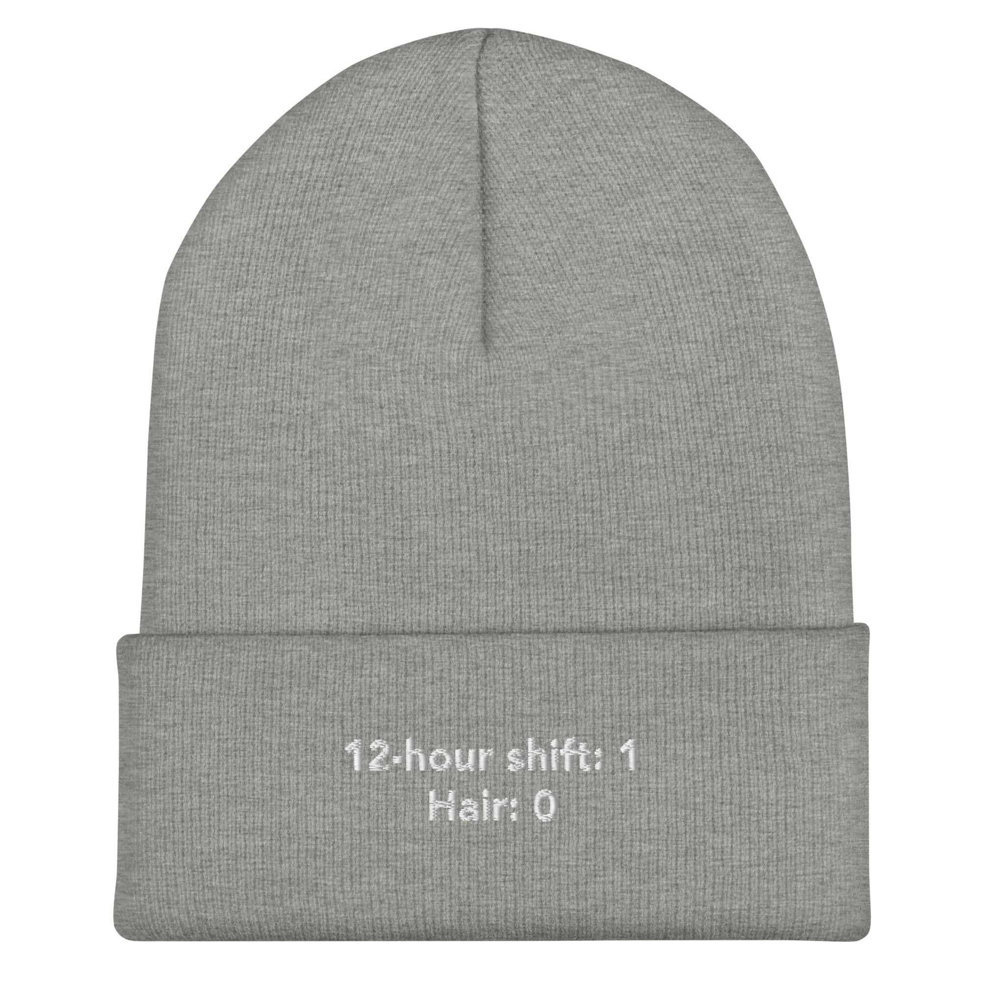 12-hour shift:1 - hair: 0 Embroidered Beanie – Mitochondria Gang