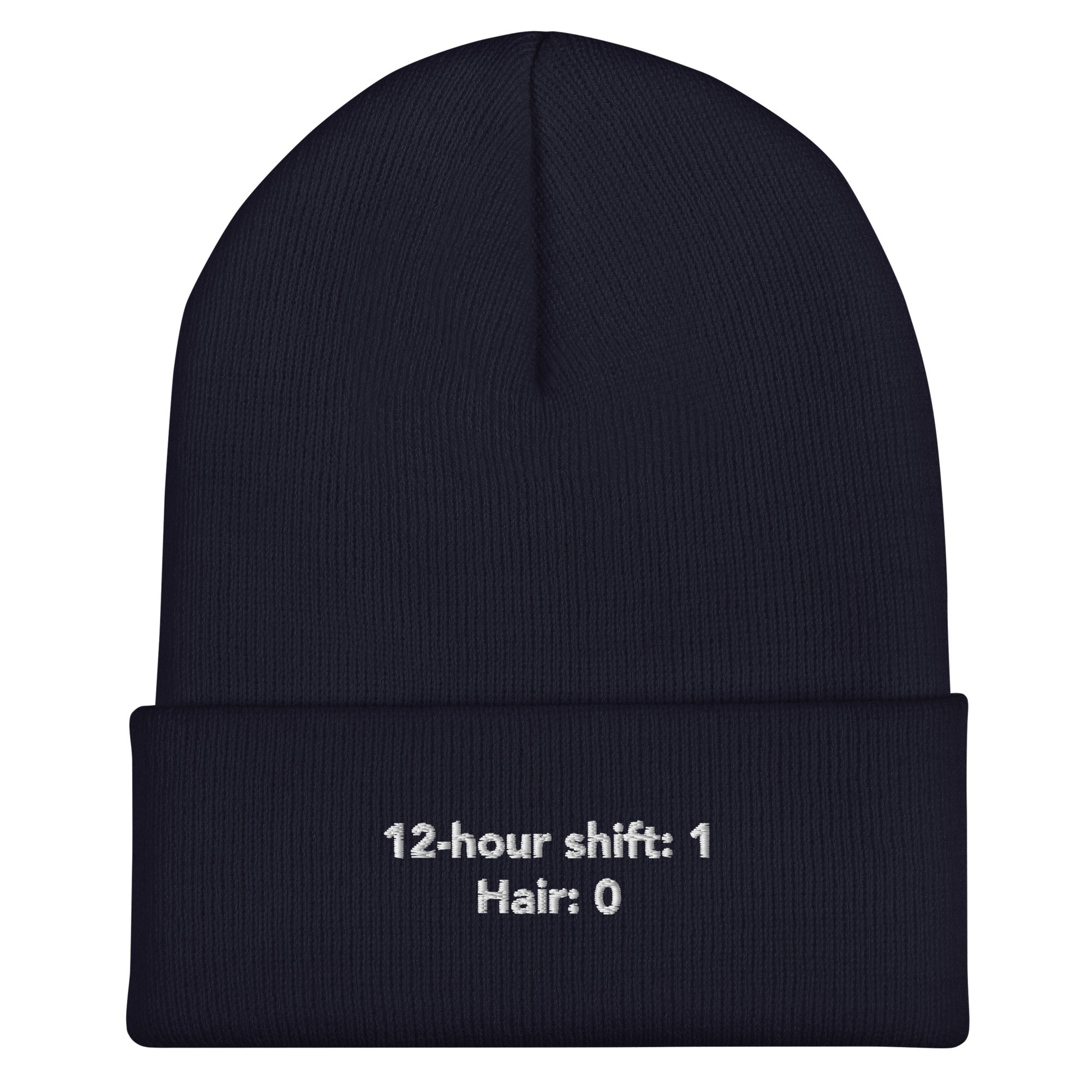 12-hour shift:1 - hair: 0 Embroidered Beanie – Mitochondria Gang