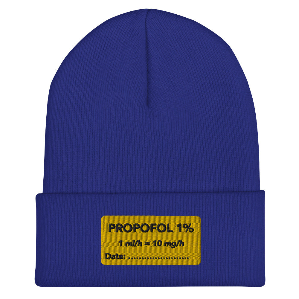 Propofol Embroidered Beanie