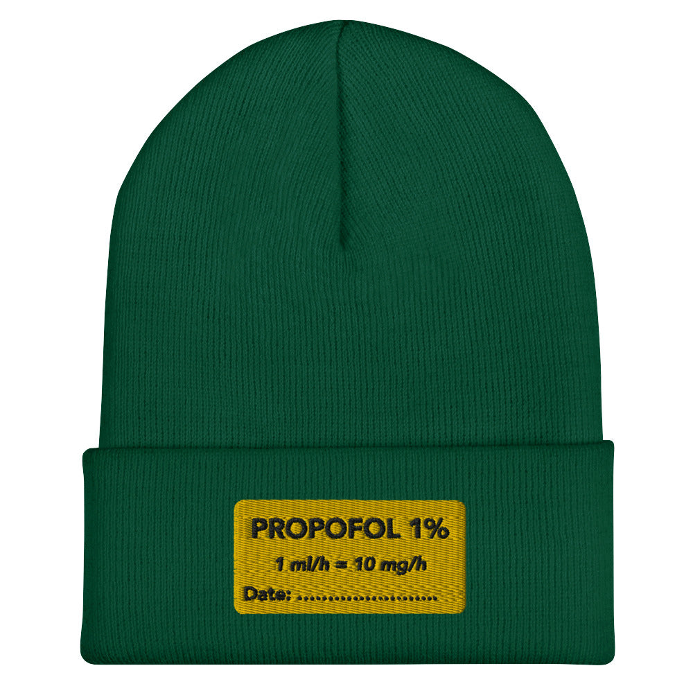 Propofol Embroidered Beanie