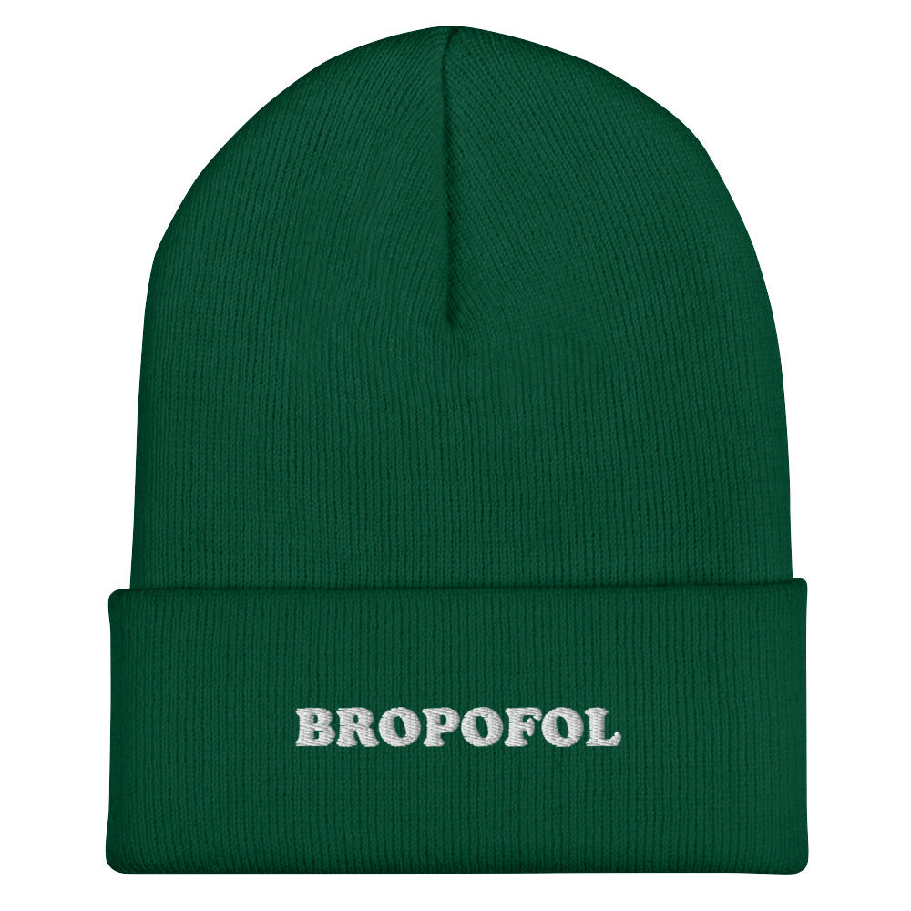 Bropofol Embroidered Beanie