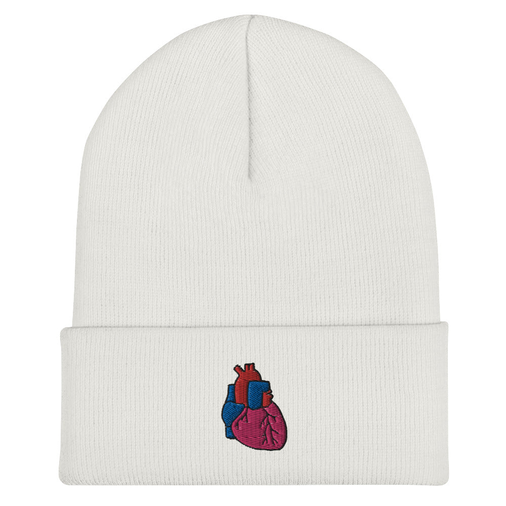 Heart Embroidered Beanie