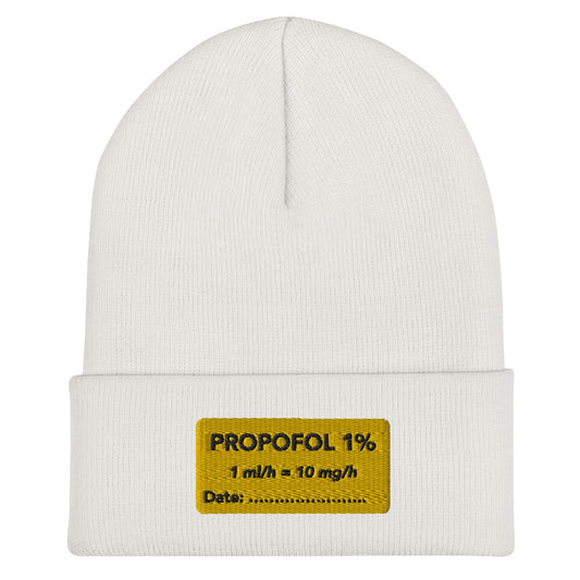 Propofol Embroidered Beanie