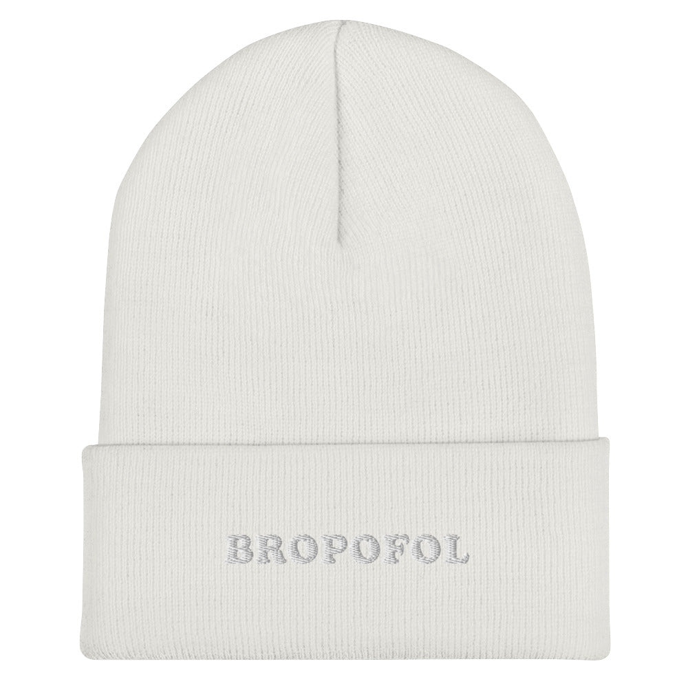 Bropofol Embroidered Beanie