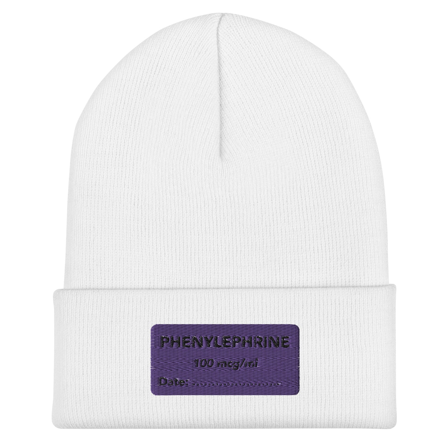 Phenylephrine Embroidered Beanie