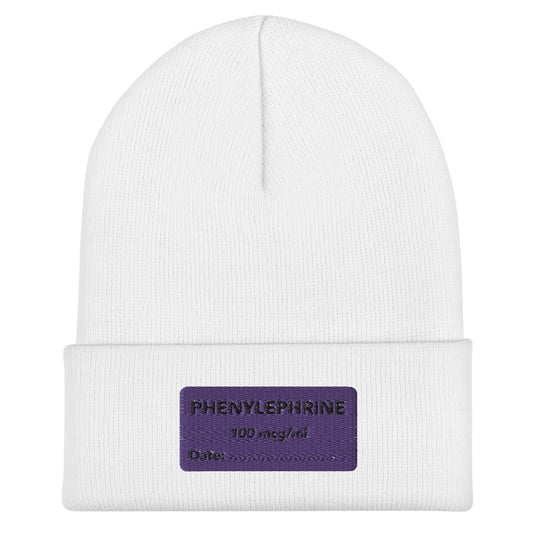 Phenylephrine Embroidered Beanie