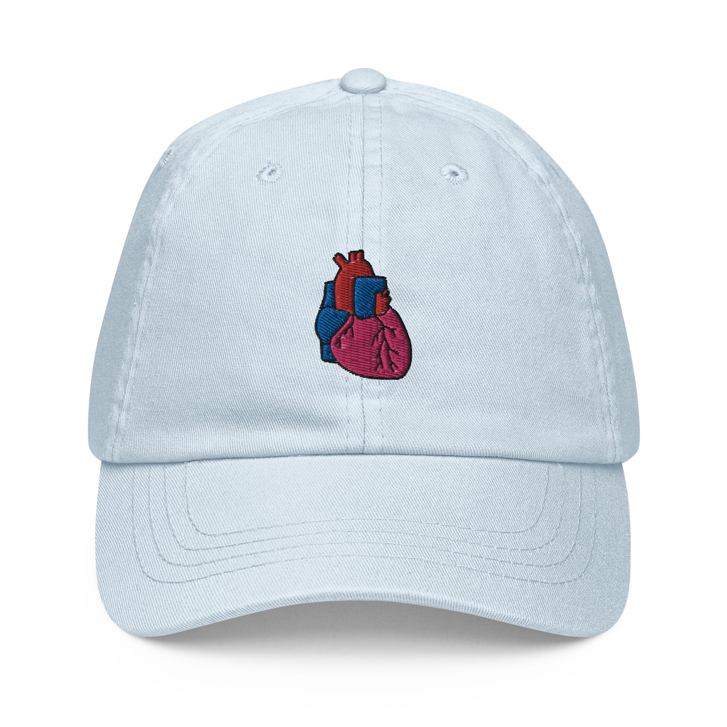 Heart Embroidered Pastel Hat