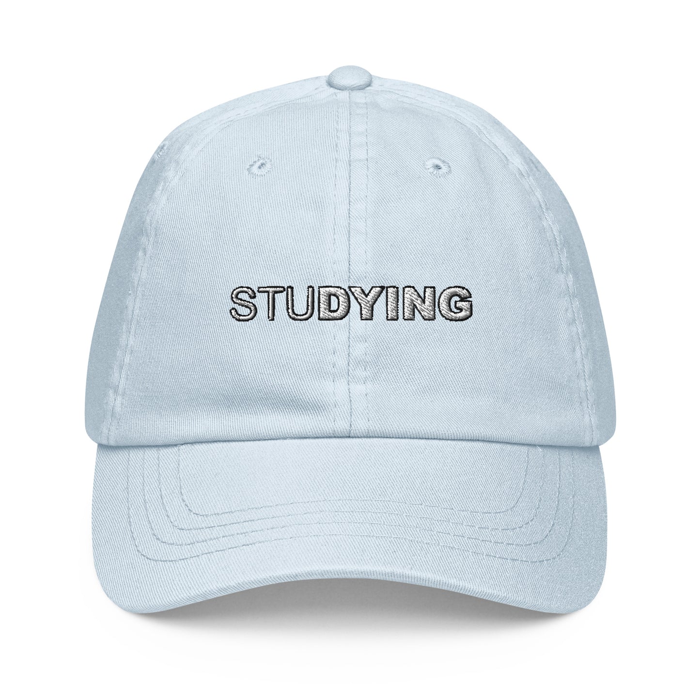 Studying Embroidered Pastel Hat