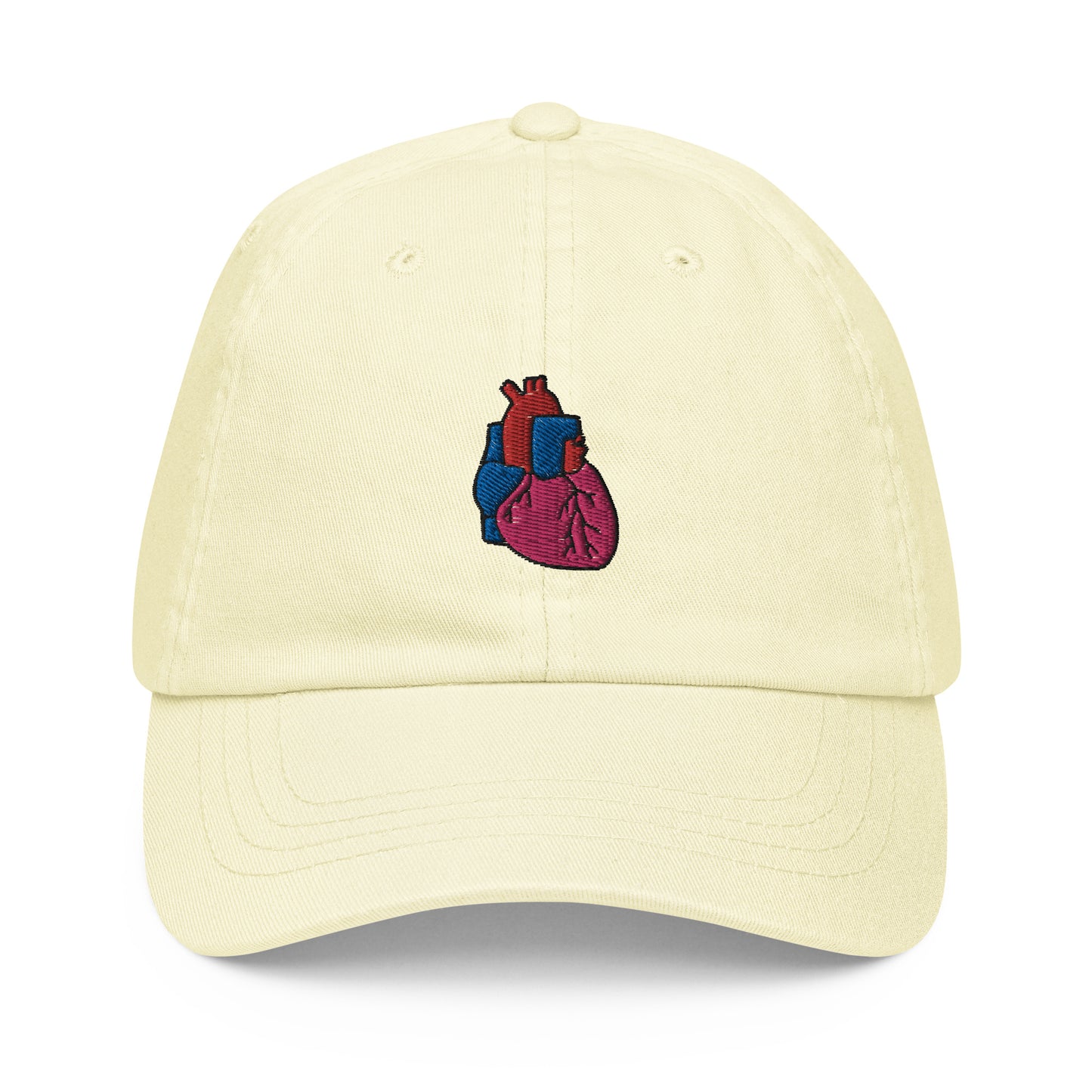 Heart Embroidered Pastel Hat