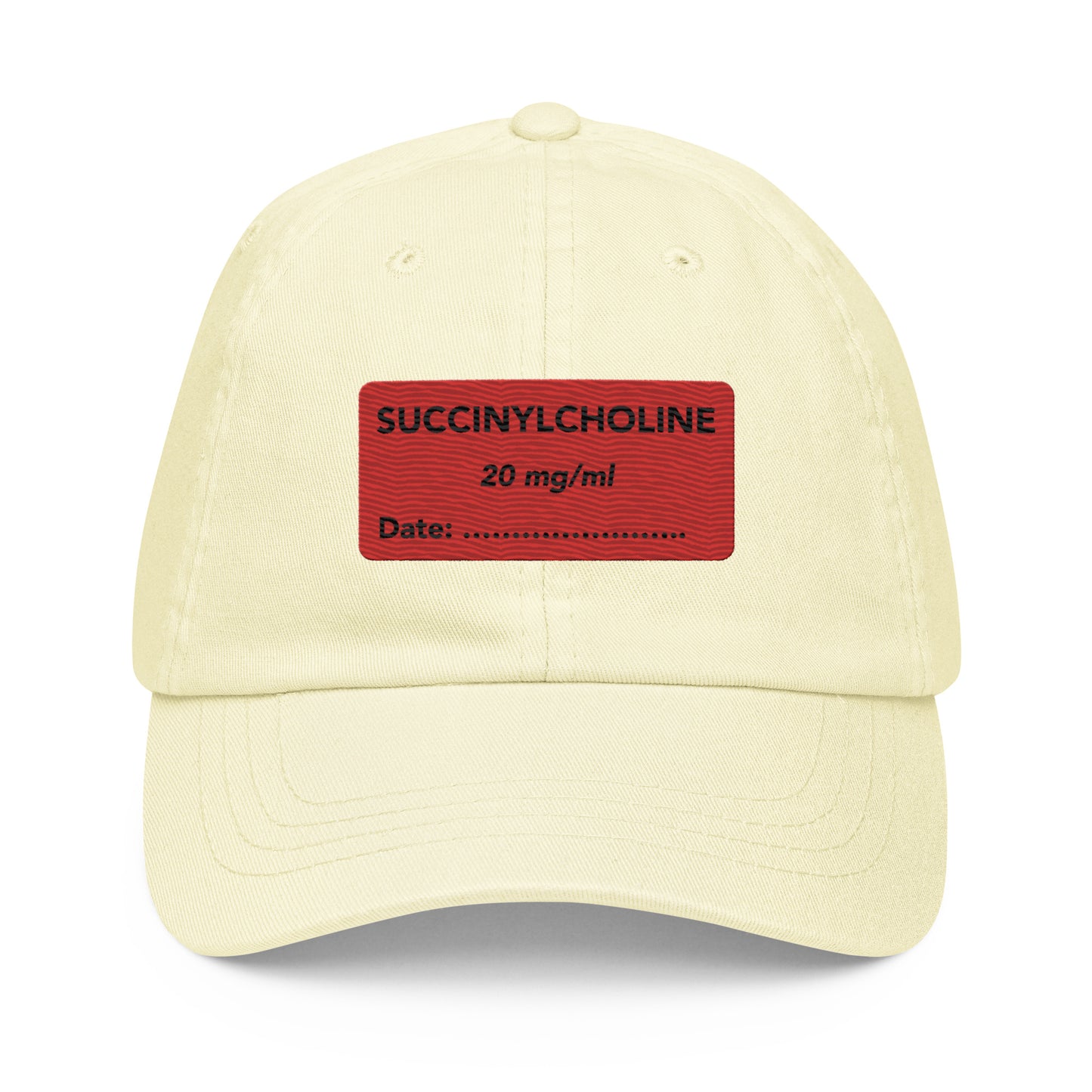 Succinylcholine Embroidered Pastel Hat