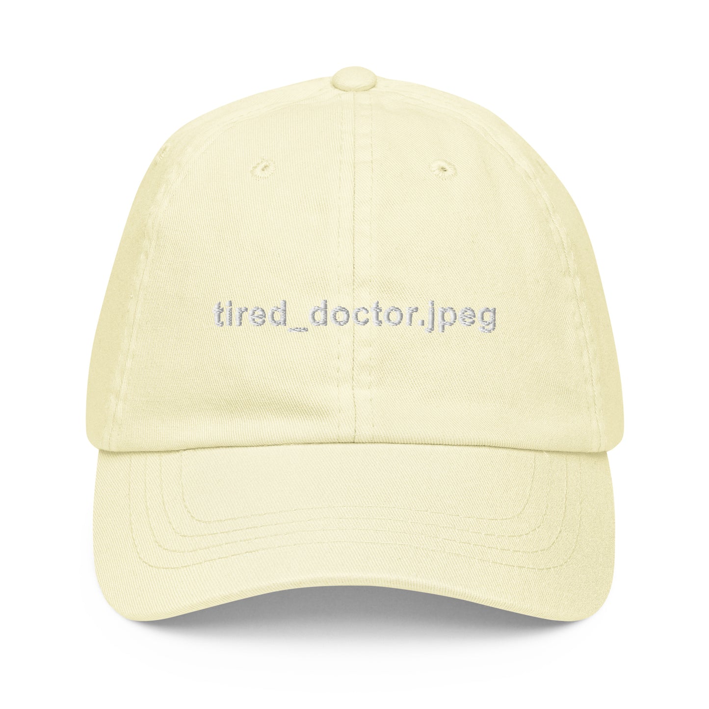 Tired_doctor.jpeg Embroidered Pastel Hat