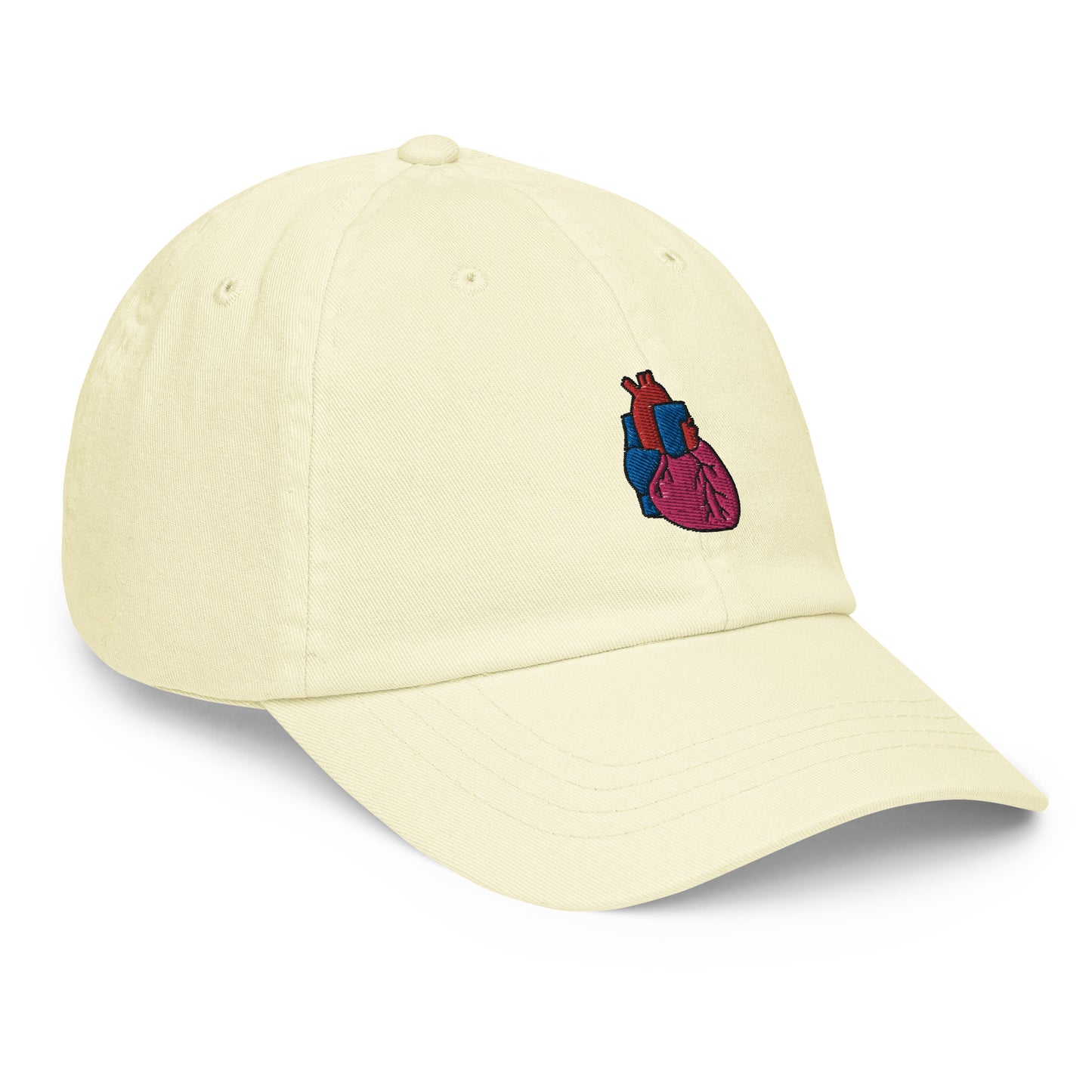 Heart Embroidered Pastel Hat