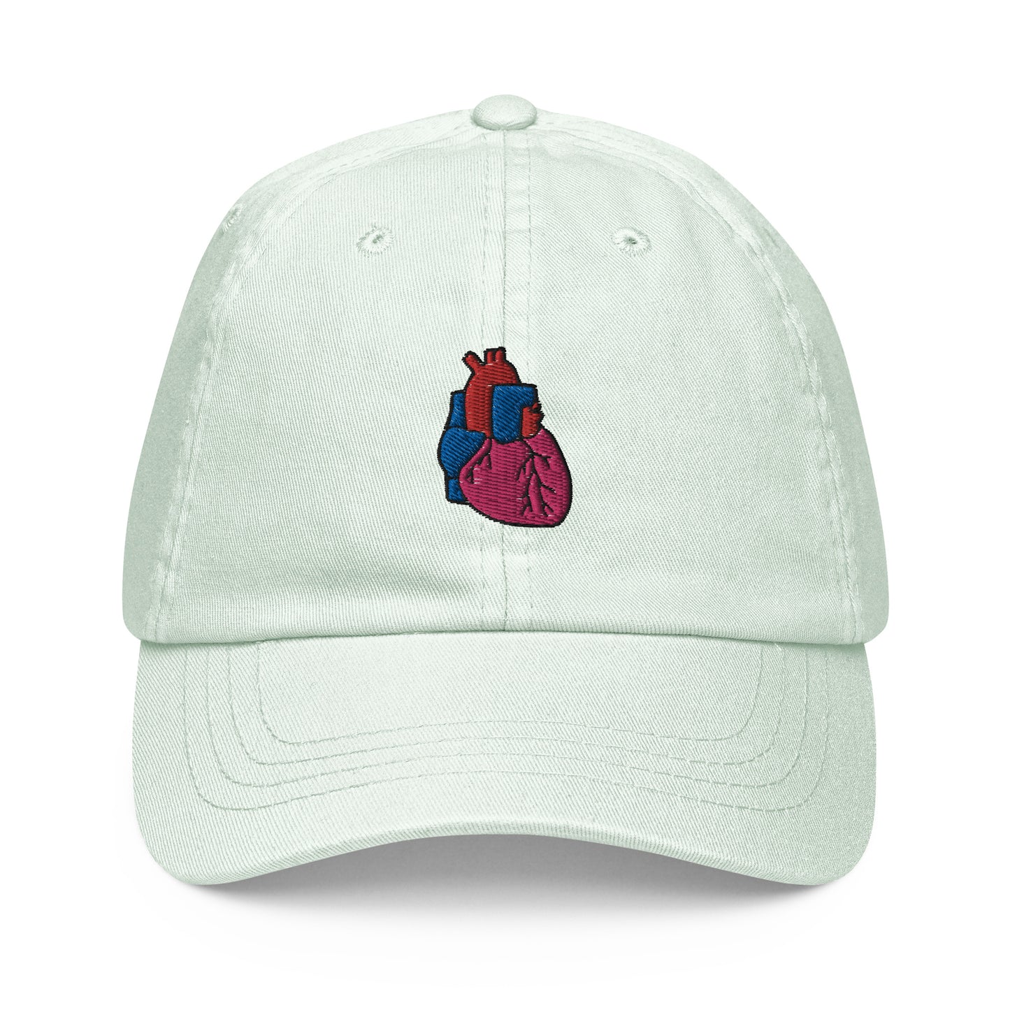 Heart Embroidered Pastel Hat