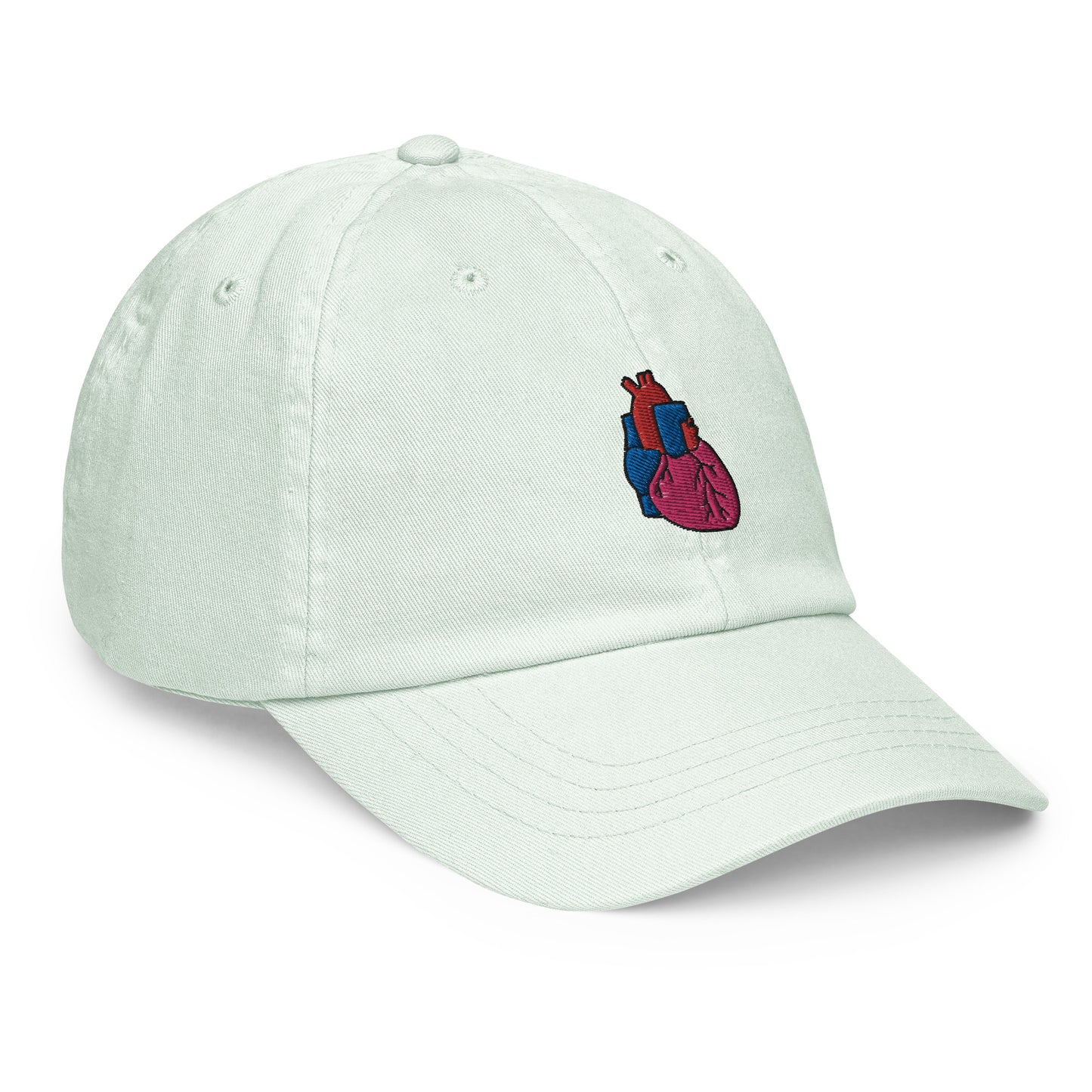 Heart Embroidered Pastel Hat