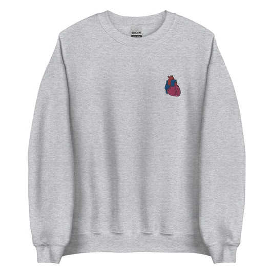 Heart Embroidered Sweatshirt