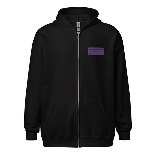 Phenylephrine Embroidered Zip-Up Hoodie