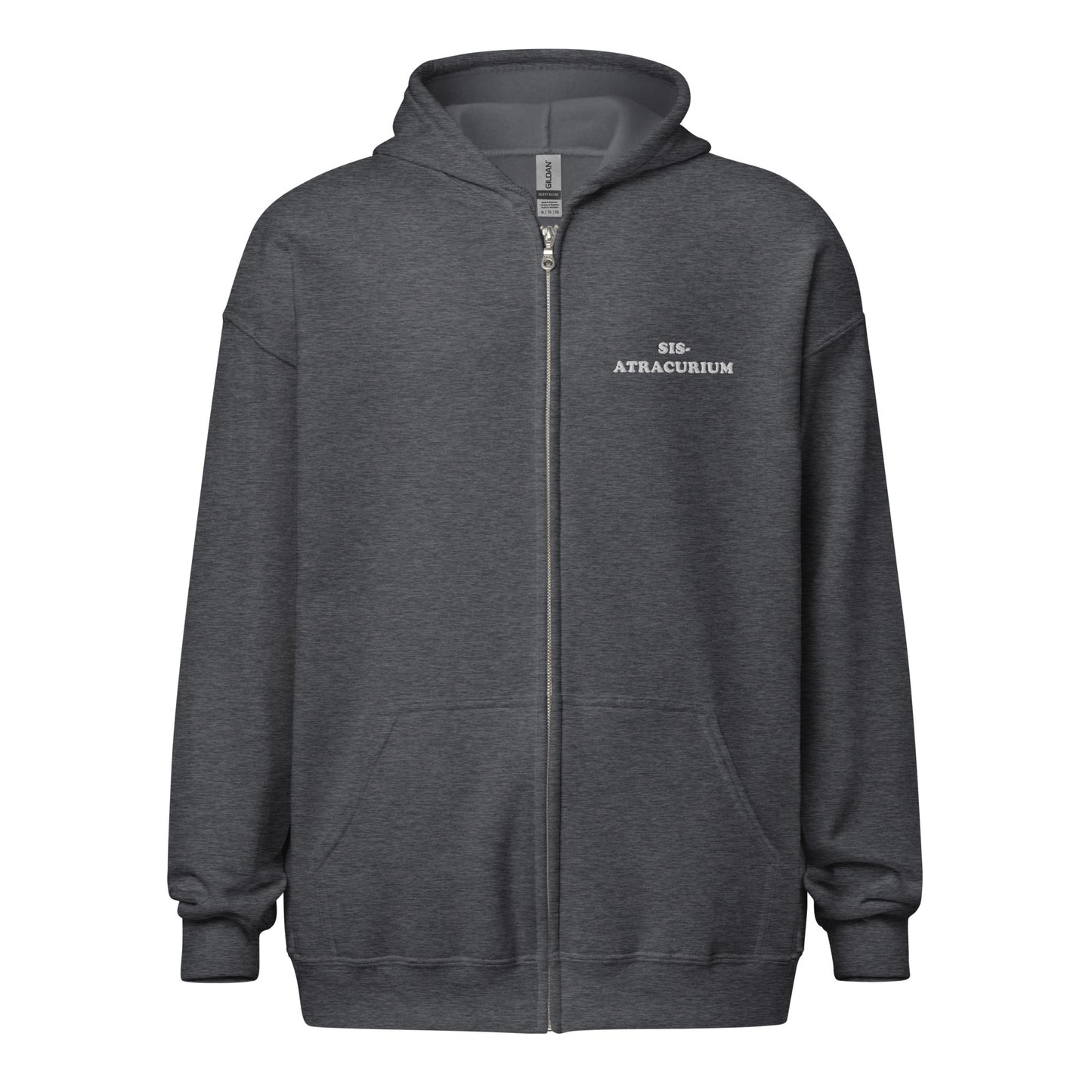 Sis-Atracurium Embroidered Zip-Up Hoodie