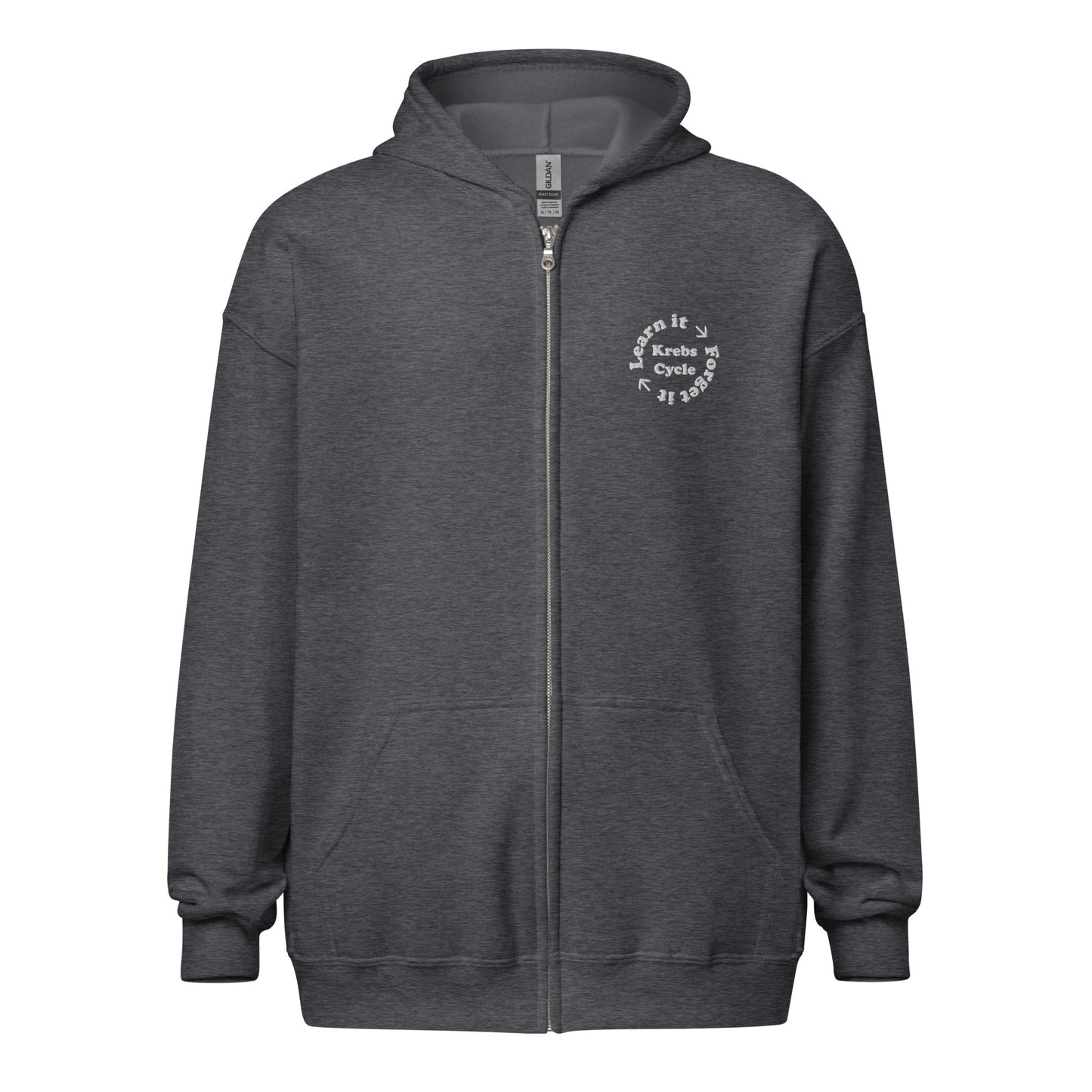 Krebs Cycle Embroidered Zip-Up Hoodie