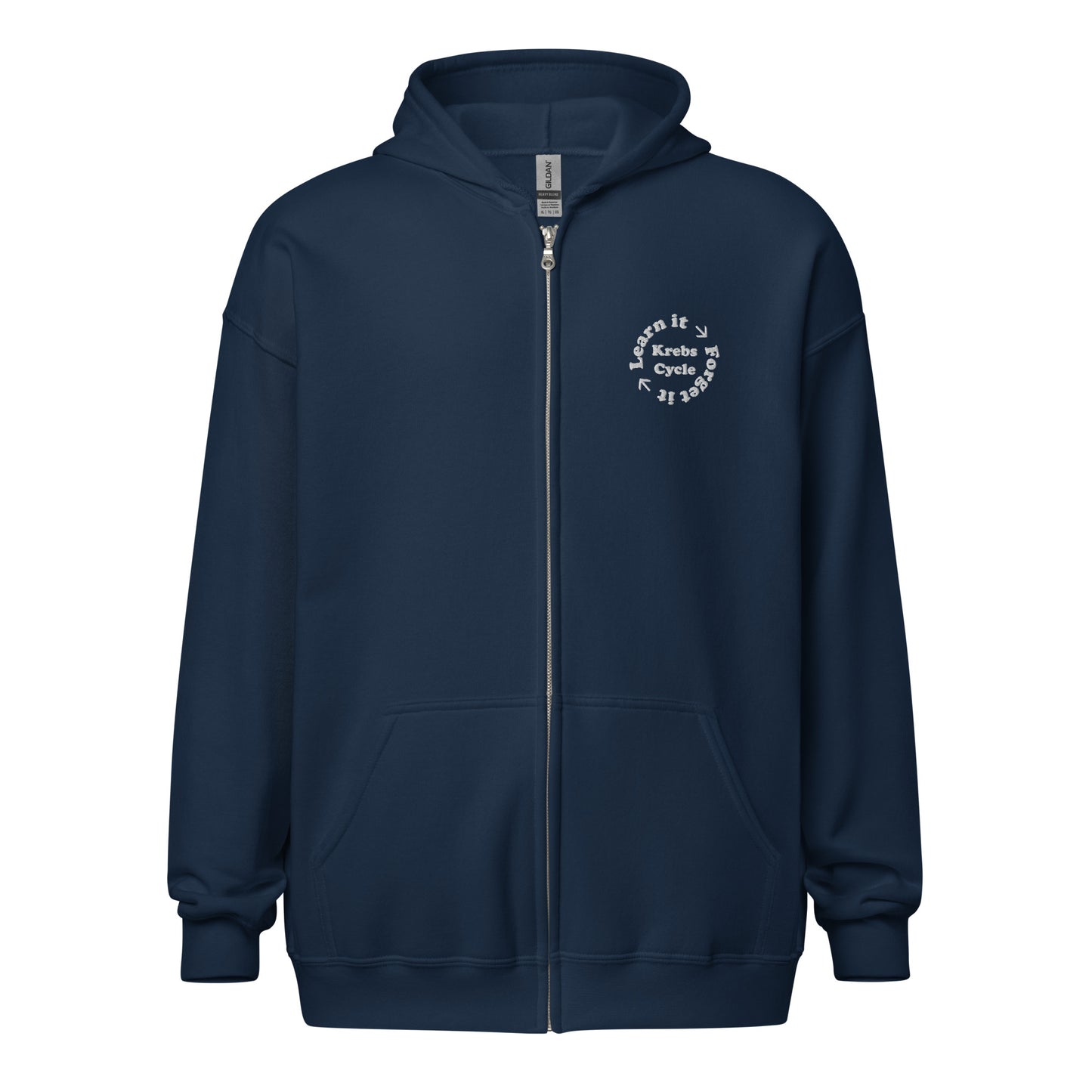 Krebs Cycle Embroidered Zip-Up Hoodie