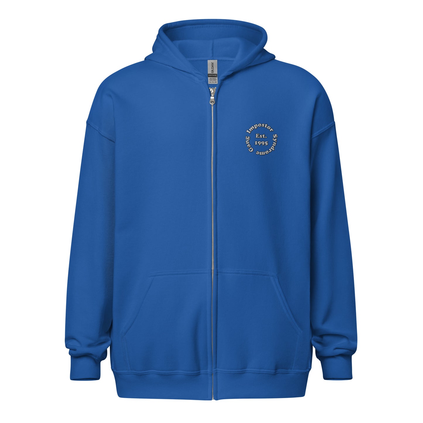 Impostor Syndrome Embroidered Zip-Up Hoodie