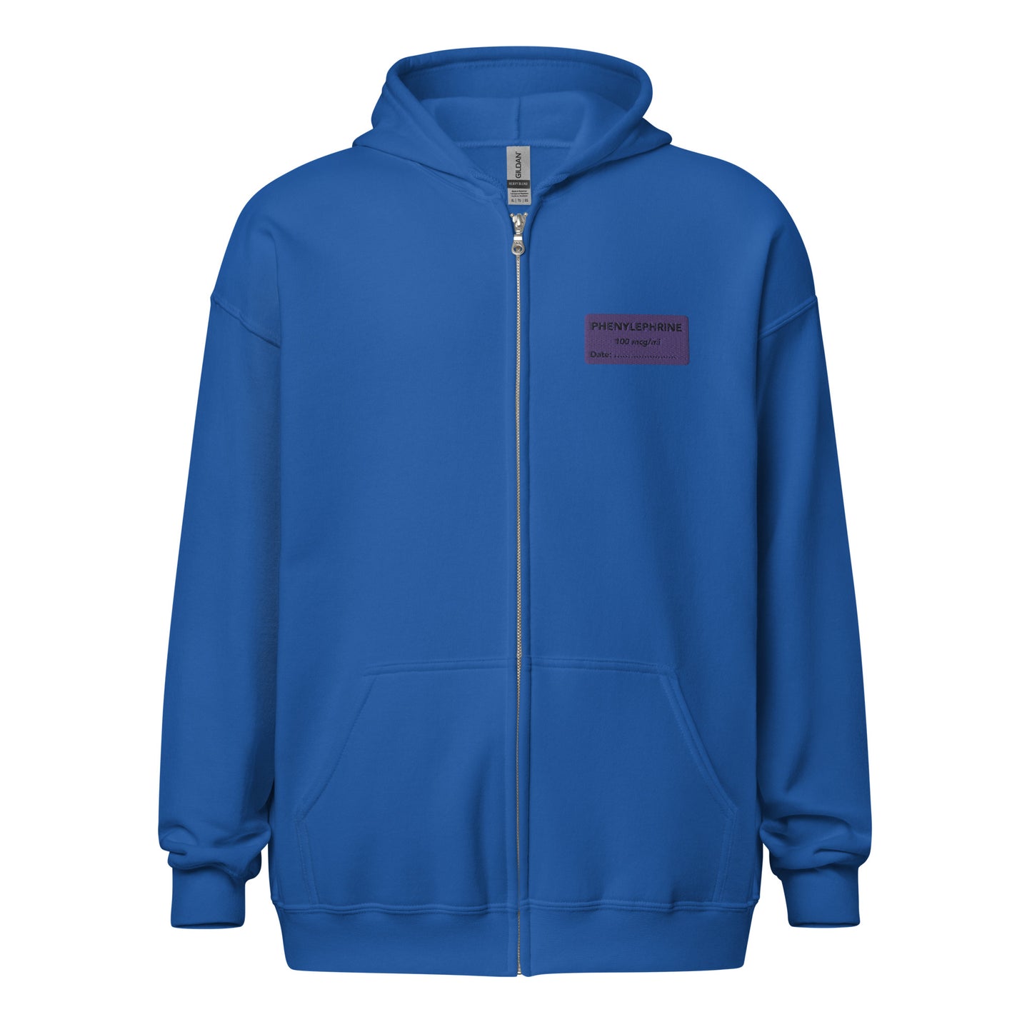 Phenylephrine Embroidered Zip-Up Hoodie