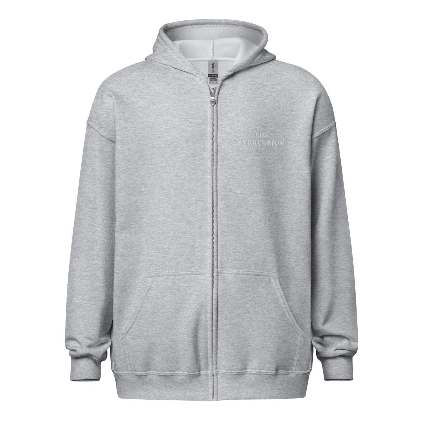 Sis-Atracurium Embroidered Zip-Up Hoodie