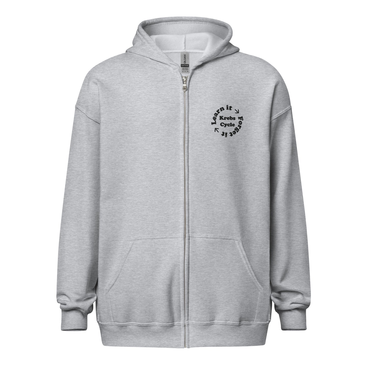 Krebs Cycle Embroidered Zip-Up Hoodie