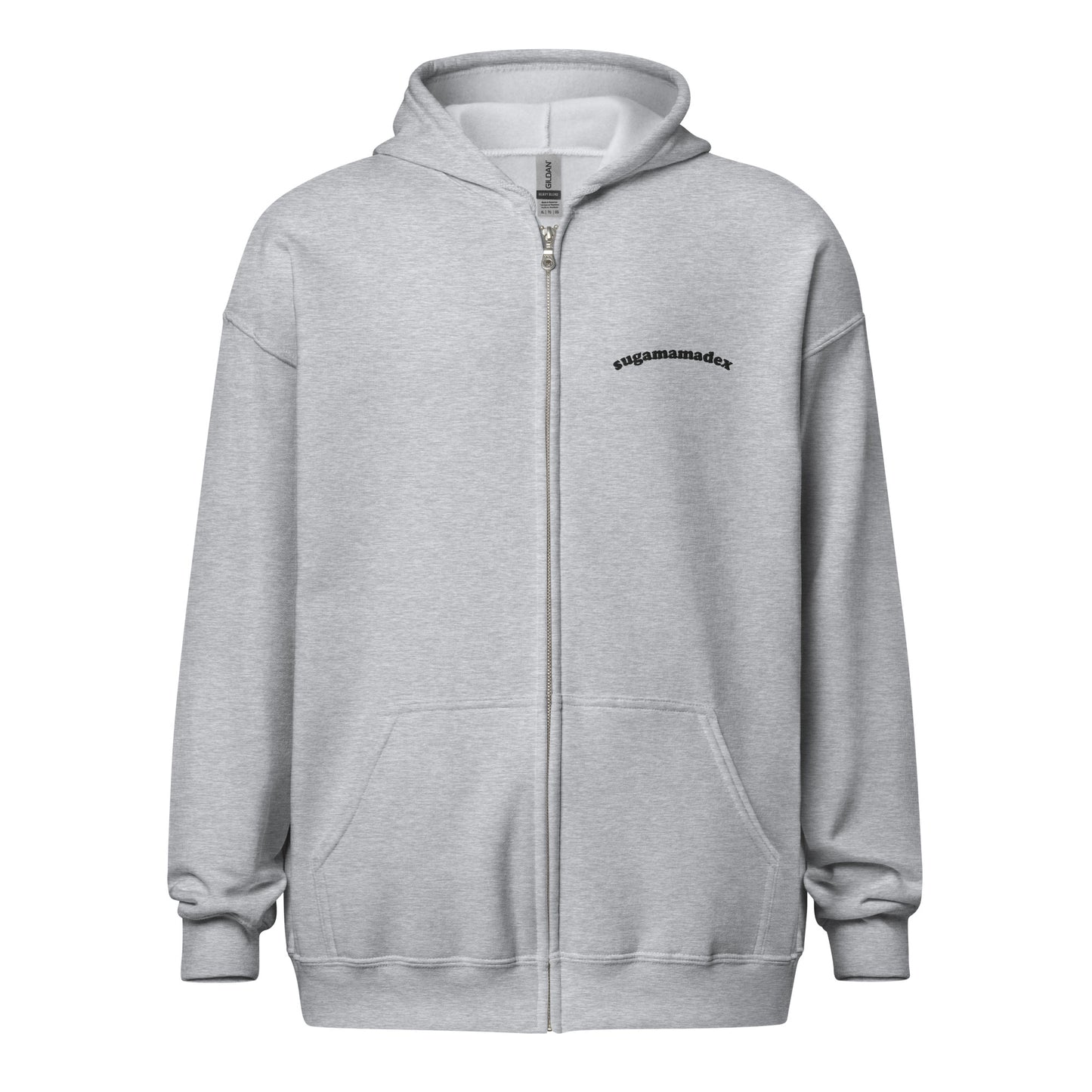 Sugamamadex Embroidered Zip-Up Hoodie