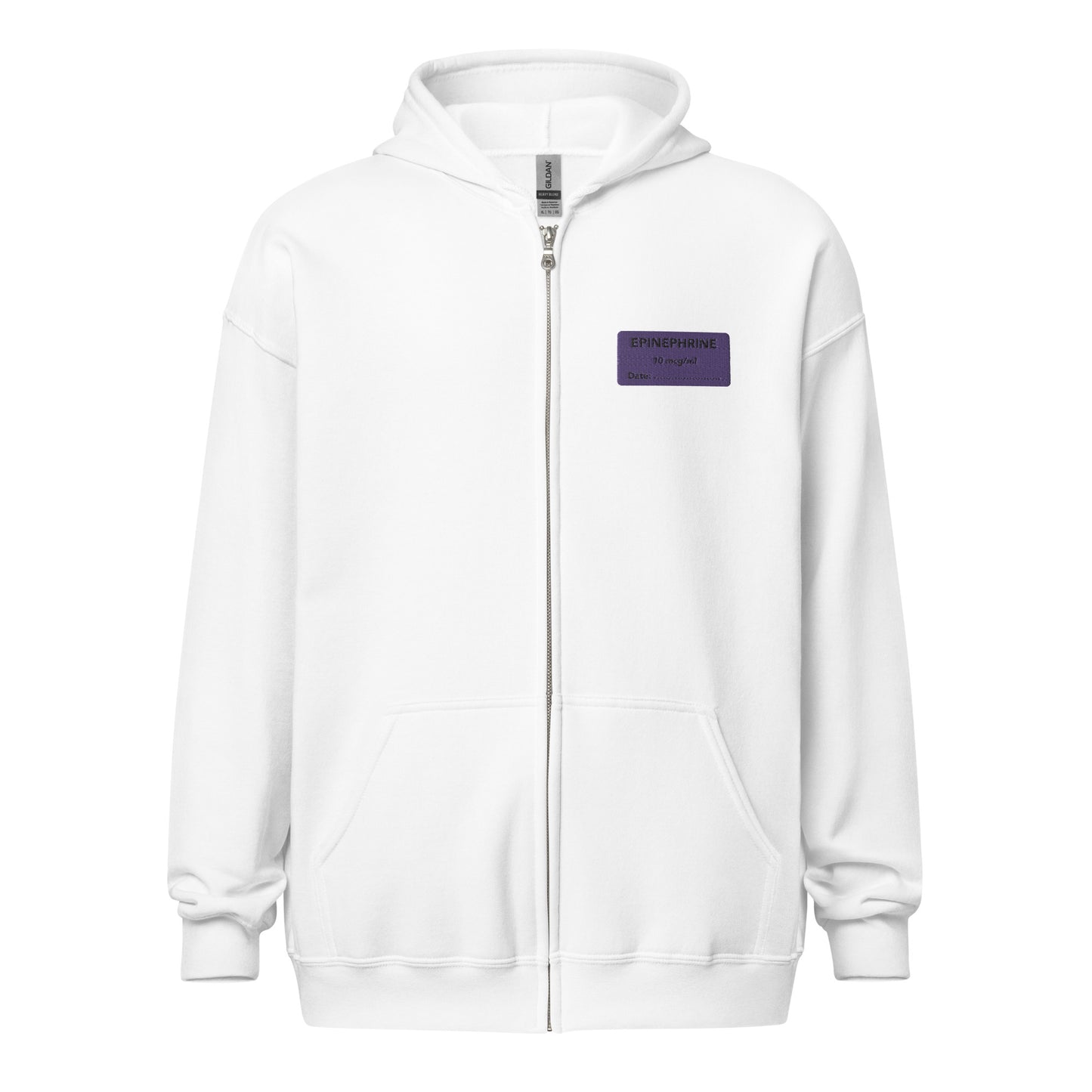 Epinephrine Embroidered Zip-Up Hoodie